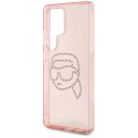Karl Lagerfeld Rhinestones K. Head Logo Case for Samsung Galaxy S25 Ultra Pink
