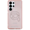 Karl Lagerfeld Rhinestones K. Head Logo Case for Samsung Galaxy S25 Ultra Pink