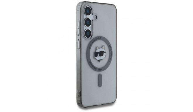 Case Karl Lagerfeld Button Choupette pea trükitud logo MagSafe Samsung Galaxy S25 must