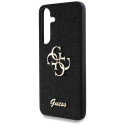 Guess Fixed Glitter Big 4G Metal Logo case for Samsung Galaxy S25 black