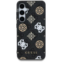 Guess 4G Printed Colored Peony Pattern MagSafe case for Samsung Galaxy S25 black