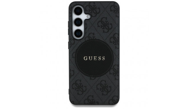 Guess 4G Round Patch Classic Logo MagSafe ümbris Samsung Galaxy S25 Plus must