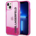 Karl Lagerfeld KLHCP14SLCKVF iPhone 14 / 15 / 13 6.1" roosa jäik ümbris Liquid Glitter Elong