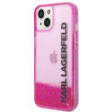 Karl Lagerfeld KLHCP14SLCKVF iPhone 14 / 15 / 13 6.1" roosa jäik ümbris Liquid Glitter Elong