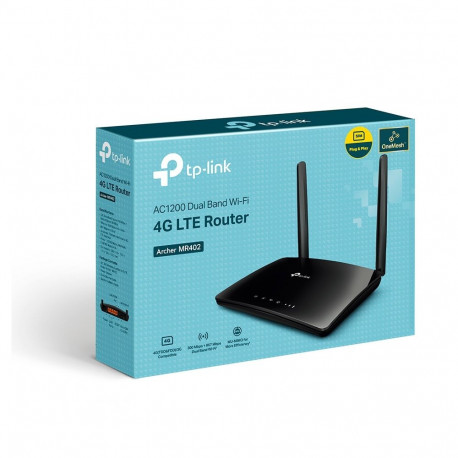TP-LINK | AC1200 Wireless Dual Band 4G LTE Router | Archer MR402 | 802.11ac | 10/100 Mbit/s | Mesh S