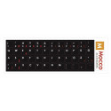 Mocco Keyboard stickers waterproof Black/Red ENG / EE