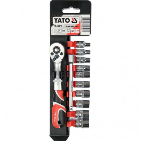 Padrunite komplekt, 12 tk. 1/4"; YT-14432 YATO