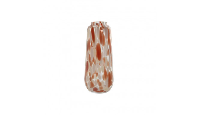 Vase Home ESPRIT Cream Terracotta Crystal Modern 12,5 x 12,5 x 30 cm
