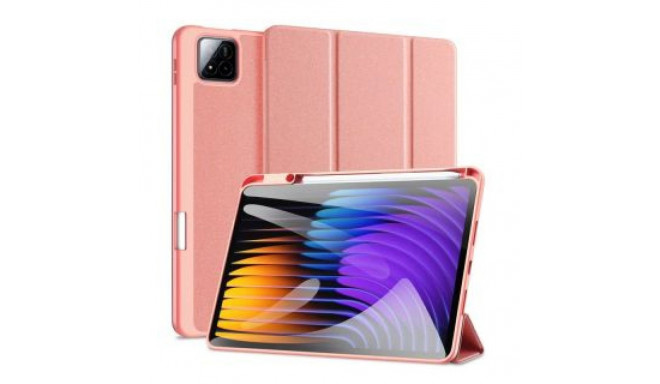 Dux Ducis Xiaomi Redmi Pad 7/7 Pro Domo Series Tri-fold Stand PU Leather Tablet Cover Pink