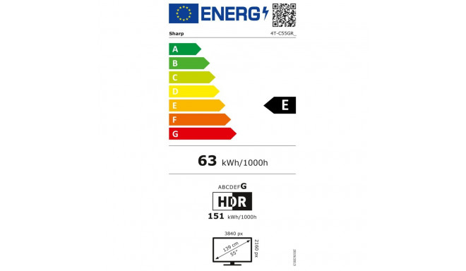 Sharp 55GR8265E 139.7 cm (55&quot;) 4K Ultra HD Smart TV Wi-Fi Black