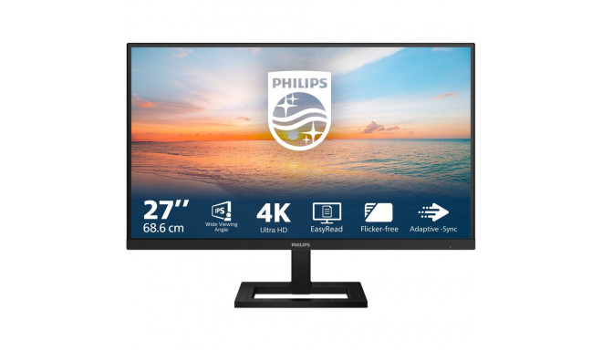 "68,6cm/27"" (3840x2160) Philips 27E1N1900AE 16:9 4K UHD IPS HDR10 4ms 60Hz 2xHDMI USB-C Speaker Bla