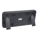 Large Digital Clock Wall Mount Free Standing with Temperature Sensor 37x17cm LCD Display Power Adapt
