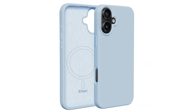 Etteri Silicone Mag case for iPhone 16 Plus 6,7" light blue