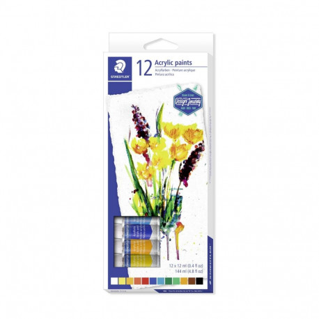 Akrüülvärv STAEDTLER 12ml x 12tk pakis