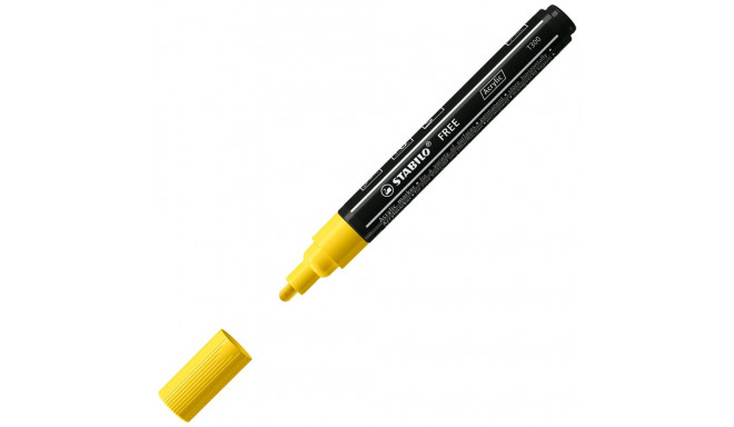 Marker permanent STABILO FREE Acrylic T300, kollane, 2-3mm