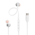 JBL Tune 310C USB-C Cable 1.2m Hi-Res Audio In-Ear In-Ear Headphones with Mic & Remote White