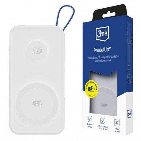 3MK Powerbank PastelUp 10,000mAh 22.5W with Magsafe + Apple Watch charging white