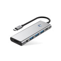 TECH-PROTECT HB04 HUB ADAPTER 9IN1 TYPE-C + USB2.0 + USB3.0 + HDMI 4K 60HZ + SD/TF + PD100W + AV3.5 