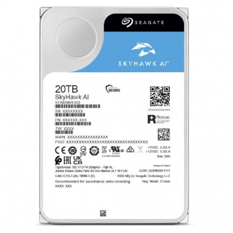 Seagate SkyHawk AI internal hard drive 16 TB 7200 RPM 512 MB 3.5" Serial ATA III (ST16000VE004)