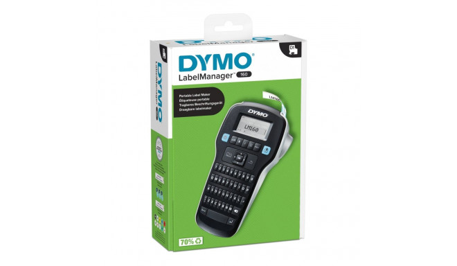 DYMO etiketiprinter LabelManager 160 käeshoitav QWERTY-klaviatuuriga sisaldab D1 etikettteipi 12mm k