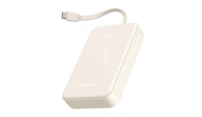 Ugreen PB505 Powerbank 20000mAh 22.5W USB-C USB-A Built-in USB-C Cable - White