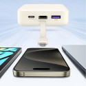 Ugreen PB505 Powerbank 20000mAh 22.5W USB-C USB-A Built-in USB-C Cable - White