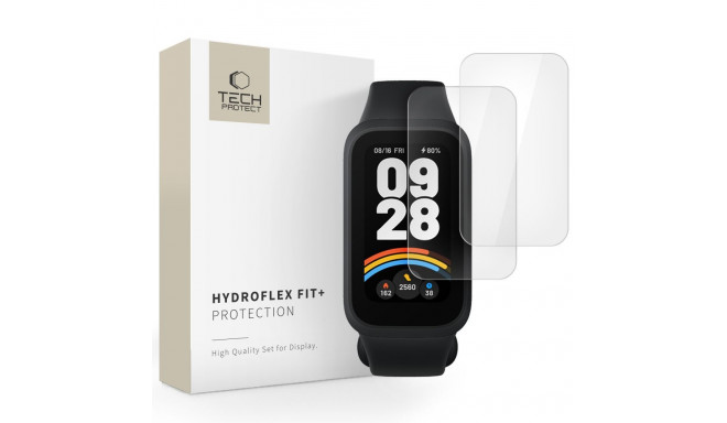 FOLIA HYDROŻELOWA TECH-PROTECT HYDROFLEX FIT+ 2-PACK XIAOMI SMART BAND 9 ACTIVE CLEAR