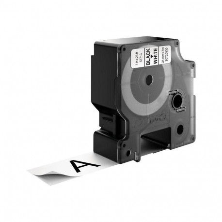 DYMO Authentic D1 etiketid 24mm x 7m, must trükk valgel, isekleepuvad LabelManageri etiketiprinterit