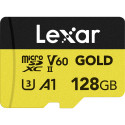 Lexar memory card microSDXC 128GB Gold UHS-II V60 A1