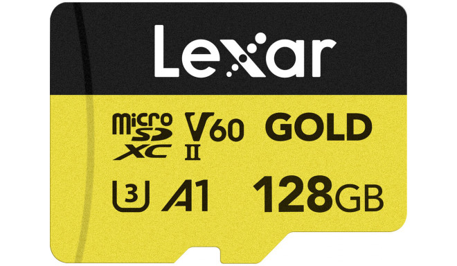 Lexar memory card microSDXC 128GB Gold UHS-II V60 A1