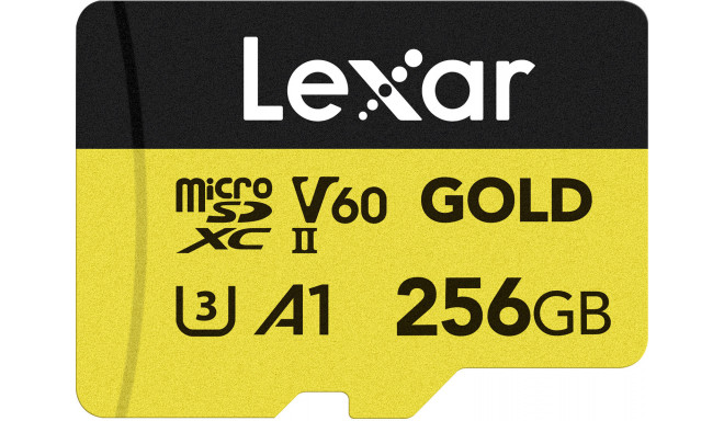 Lexar mälukaart microSDXC 256GB Gold UHS-II V60 A1