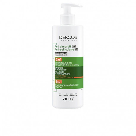 VICHY DERCOS DS champú acondicionador anticaspa 2 en 1 para todo tipo de cabello 390 ml