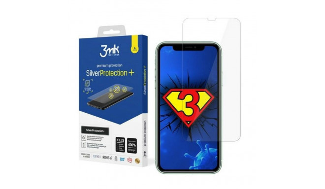 3MK Silver Protect+ iPhone 11/iPhone Xr antimikroobne kile märgpaigaldusega