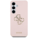 Guess Silicone Big 4G Logo Bottom Script Samsung Galaxy S25 Case Pink