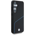 BMW Leather Textured and Smooth MagSafe case for Samsung Galaxy S25 black