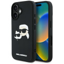 Karl Lagerfeld HC 3D Rubber Double Heads Case for iPhone 16 Black