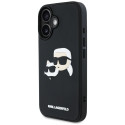 Karl Lagerfeld HC 3D Rubber Double Heads Case for iPhone 16 Black