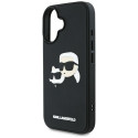 Karl Lagerfeld HC 3D Rubber Double Heads Case for iPhone 16 Black