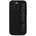 Karl Lagerfeld HC 3D Rubber Elongated Glitter Case for iPhone 16 Pro Black