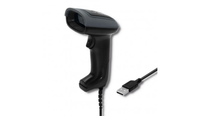 Qoltec 50863 Juhtmega QR ja Vöötkoodi Skanner | USB
