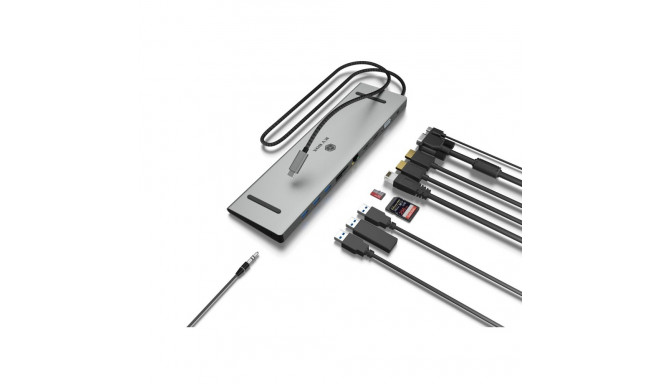 Raidsonic Docking Station | IB-DK2106a-CPD | Ethernet LAN (RJ-45) ports 1 | VGA (D-Sub) ports quanti