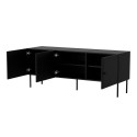 RTV 3D cabinet PALAZZO BIS 151x40x60 black matt