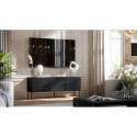 RTV 3D cabinet PALAZZO BIS 151x40x60 black matt