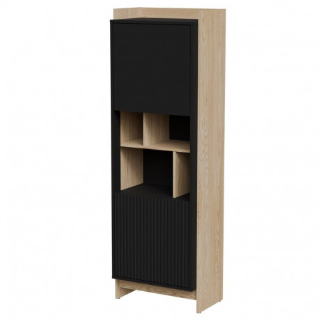 Cama PORTO 59x38x180 vitriinkapp tamm/must