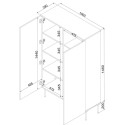 PALAZZO BIS display cabinet 100x39x166 white matt