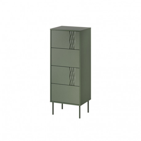 4S TRESSE chest of drawers 50x40x125 matte green