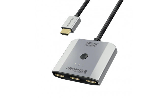 Promate MediaSwitch-H3 3-in-1 HDMI Switch 4K@60Hz / 0,5m