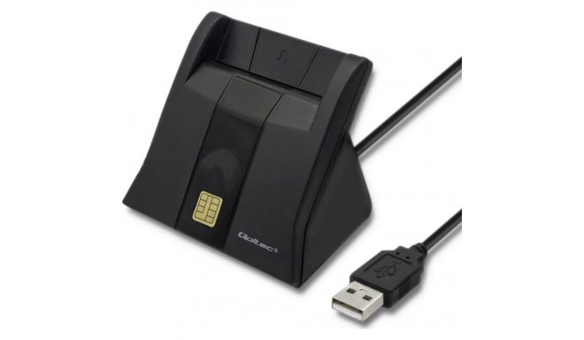 Qoltec 50643 Smart Chip ID Card Scanner USB 2.0