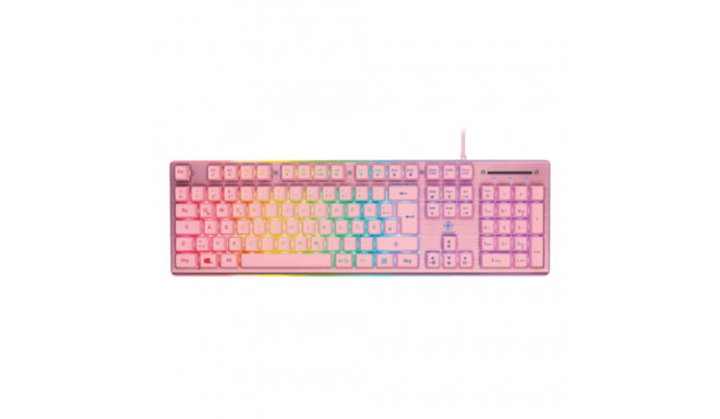 Deltaco PK75 gaming keyboard membrane RGB pink