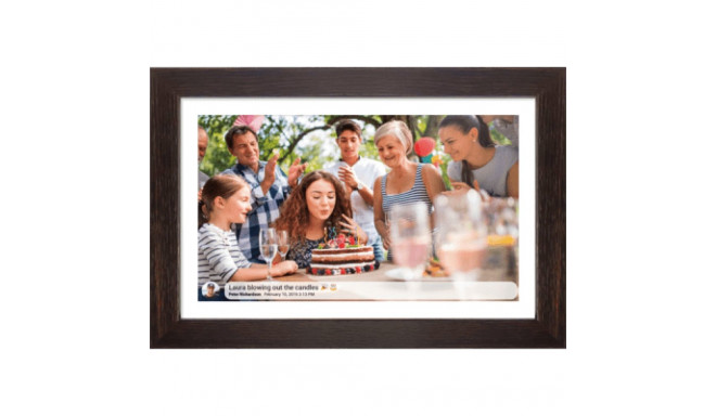 Denver PFF-1543 15.6'' digital photo frame dark wood